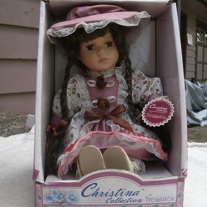 Christina Collection Victorian Porcelain Doll NIB